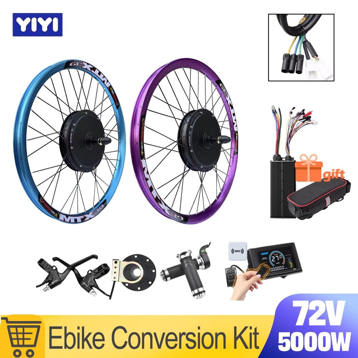 5000W Hub Motor Kit 72V - Kit Konversi Motor Roda EBike Baru
