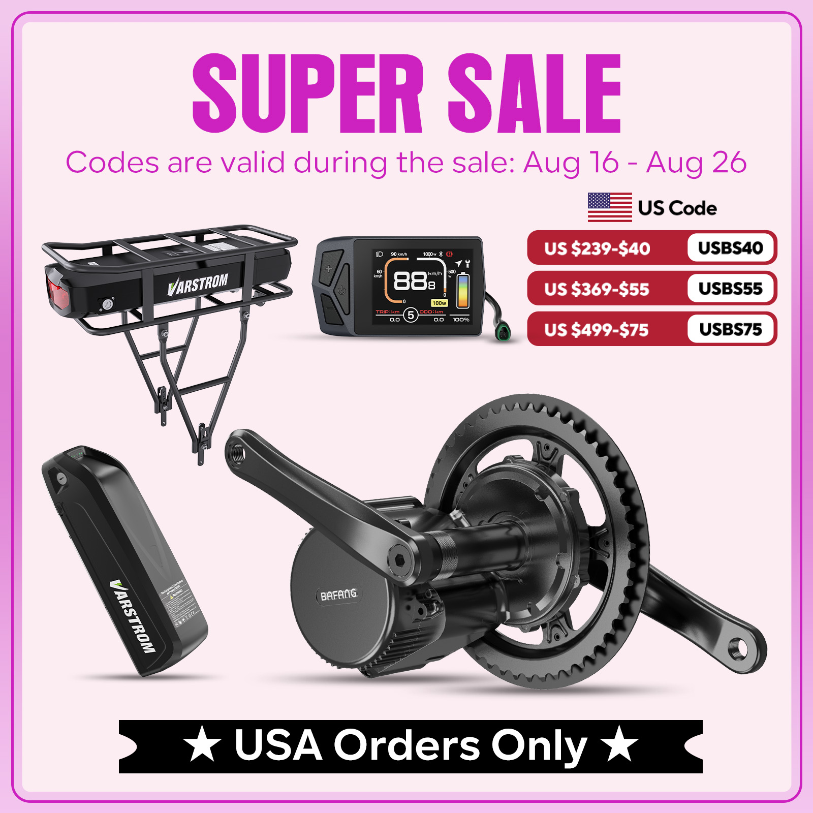 Side Hung Mid Drive Motor Kit - [Stok AS] Kit Motor Mid Drive