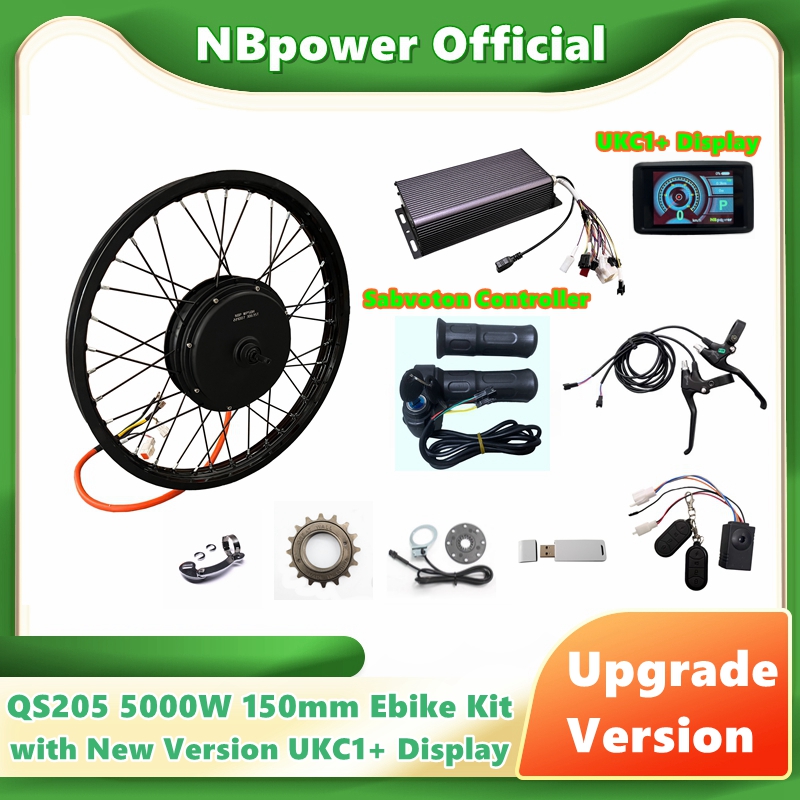5000W Hub Motor Kit 72V - NBpower/QS205 5000W V3 Motor Roda Belakang