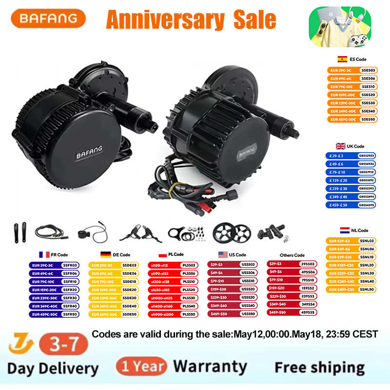 Mid Drive Conversion Kit 1000W - Bafang BBSHD Kit konversi sepeda Motor