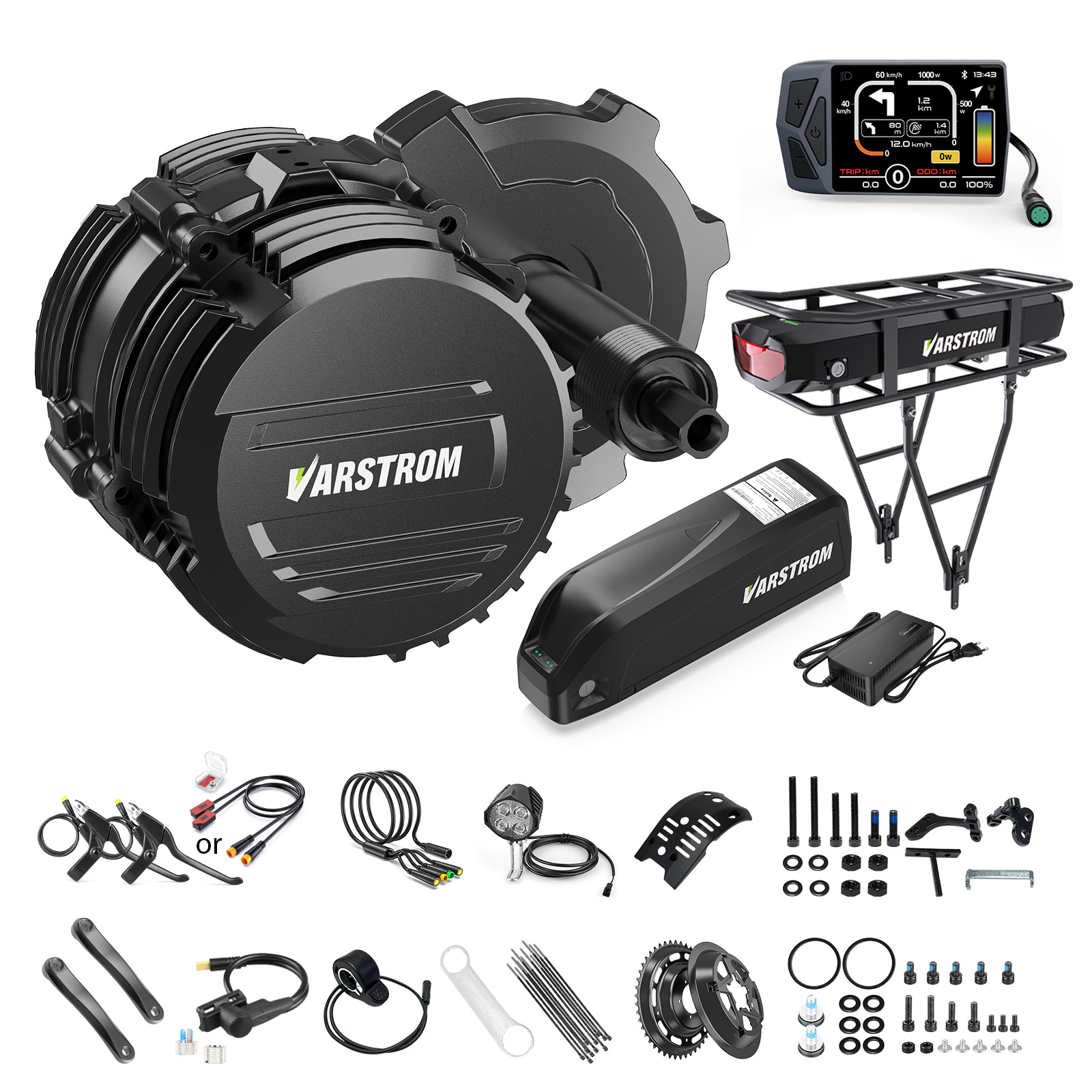 Torque Sensor Mid Drive Motor Kit - [STOK AS] Varstrom 48V500W 750W Kit