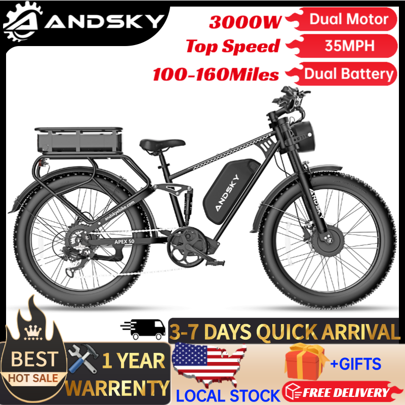 Torque Sensor Mid Drive Motor Kit - ANDSKY Apex50 AWD Sepeda Listrik 3000W