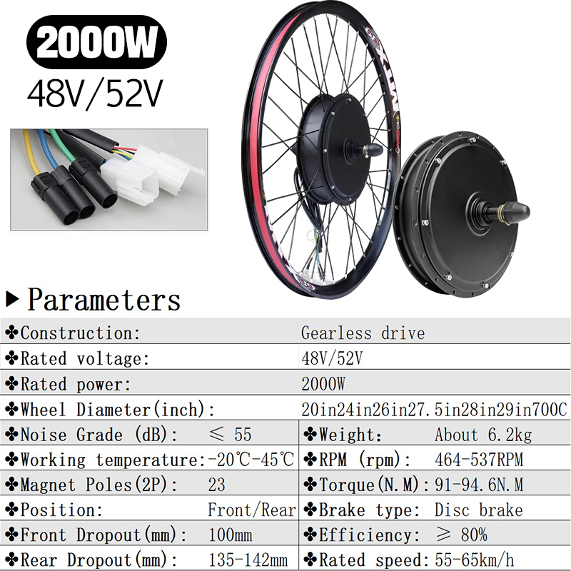 Kit Konversi Ebike Upgrade Ter - 5000W Hub Motor Kit 72V ulasan dan harga