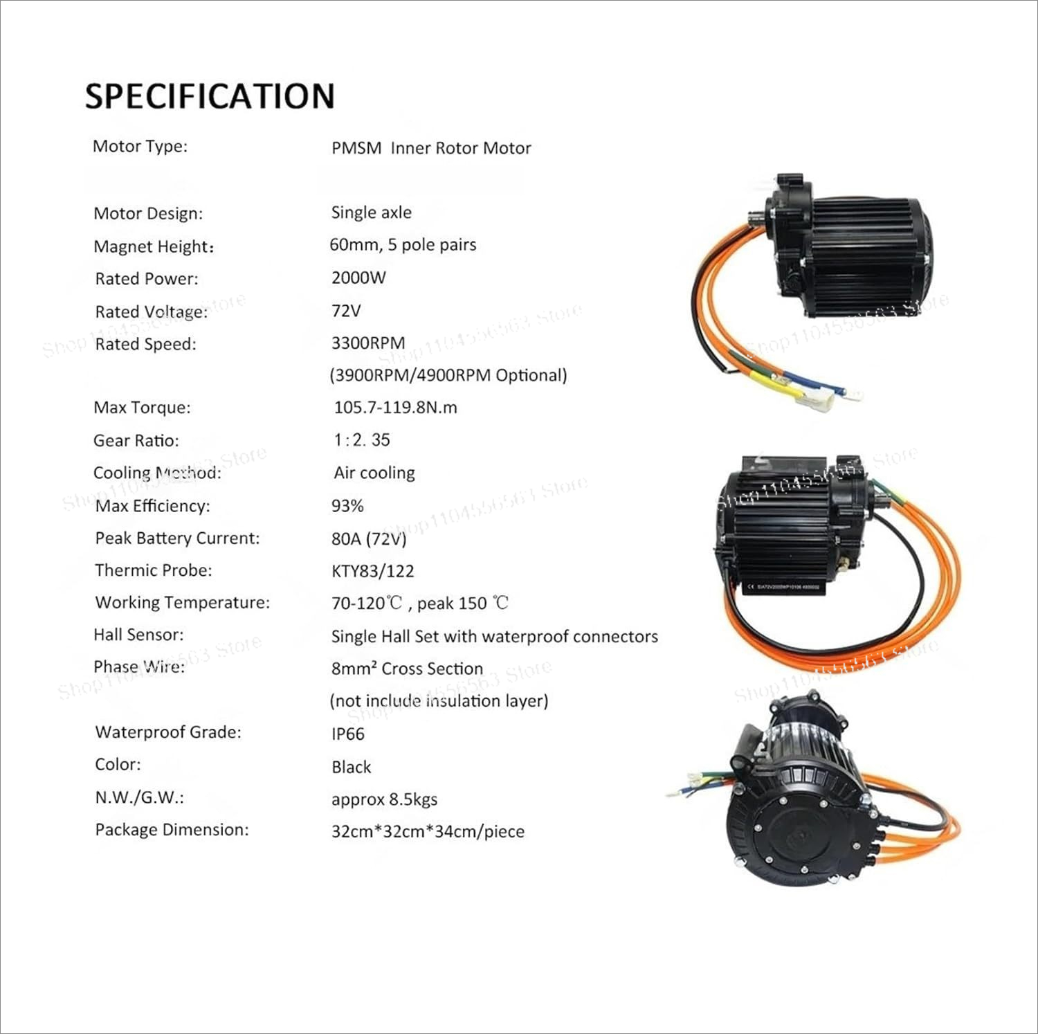 Motor Brushless Mid Drive 2000 - High Torque Brushless Mid Motor Kit ulasan dan harga