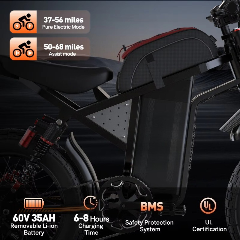 Sepeda Motor Listrik Bopzin 30 - 3000W Stealth Bomber Motor ulasan dan harga