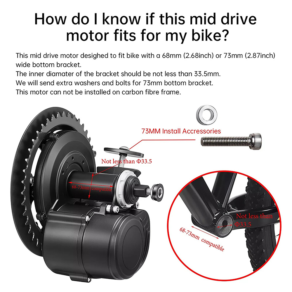 TongSheng TSDZ2B 36V 250W 350W - Torque Sensor Mid Drive Motor Kit ulasan dan harga