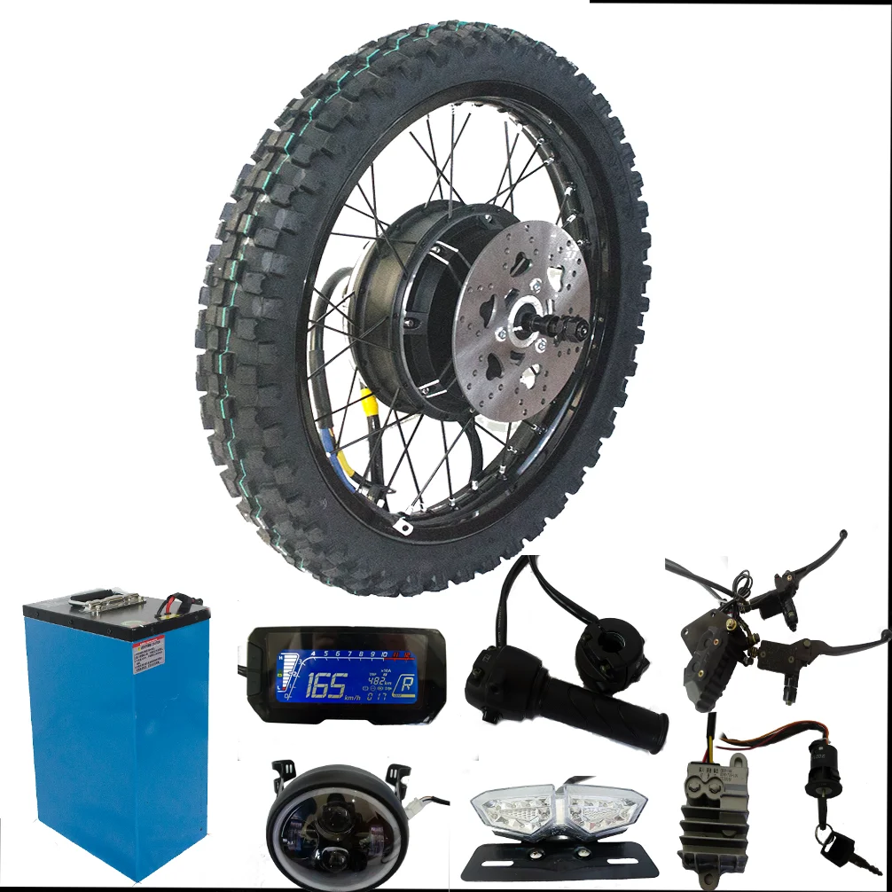 Kit Konversi Sepeda Motor List - 12000W Electric Motorcycle Hub Motor ulasan dan harga